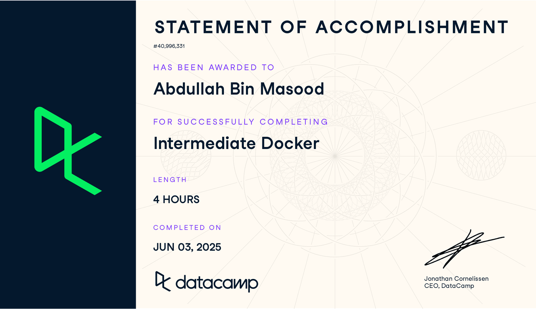 Intermediate Docker Certificate