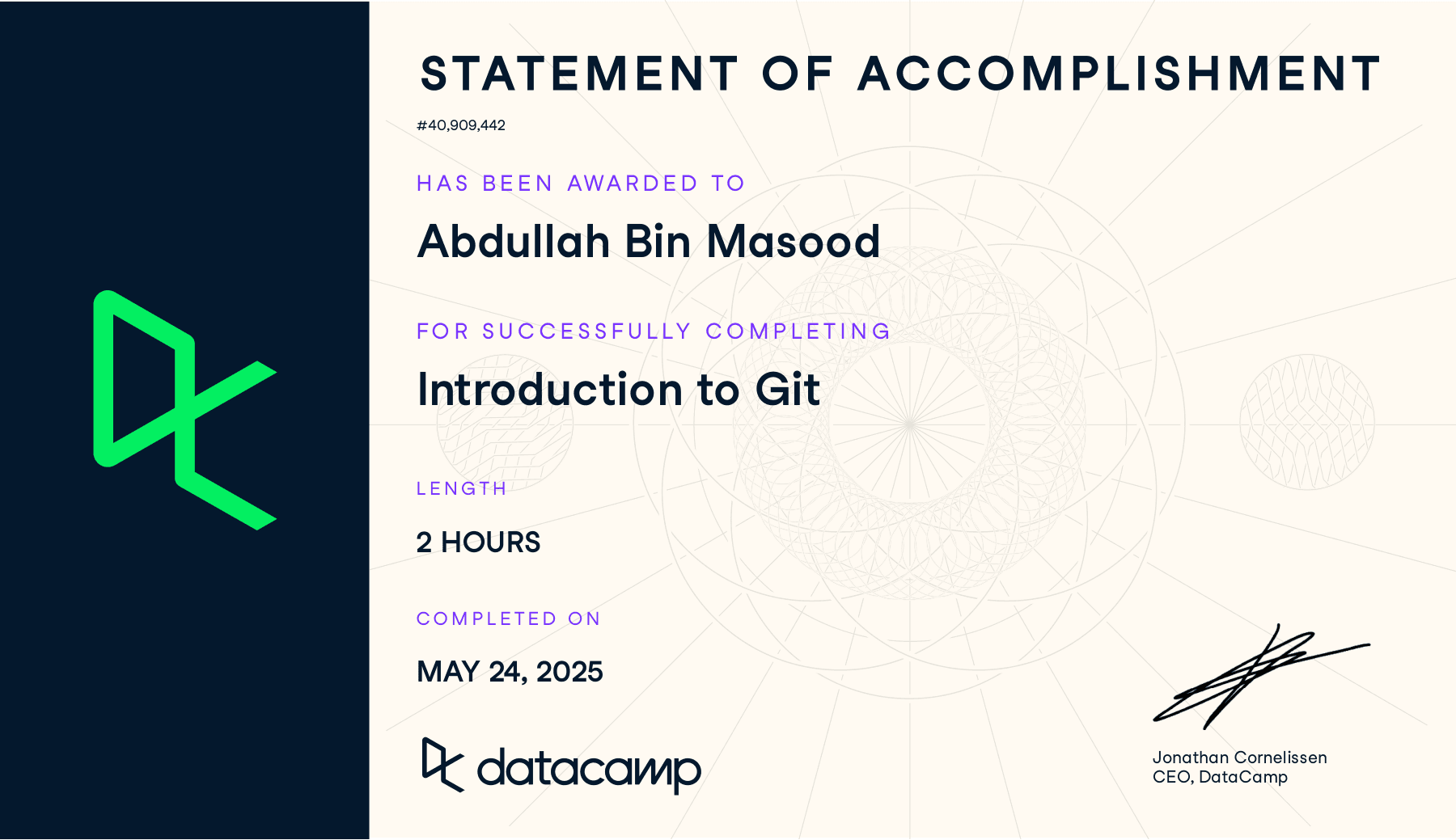 Introduction to Git Certificate