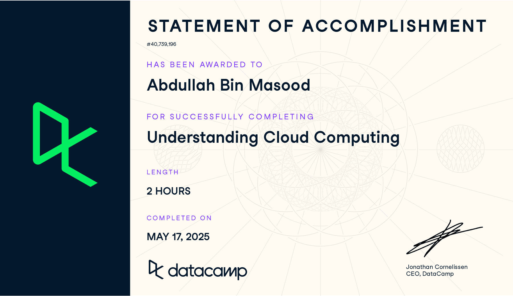 Understanding Cloud Computing Certificate