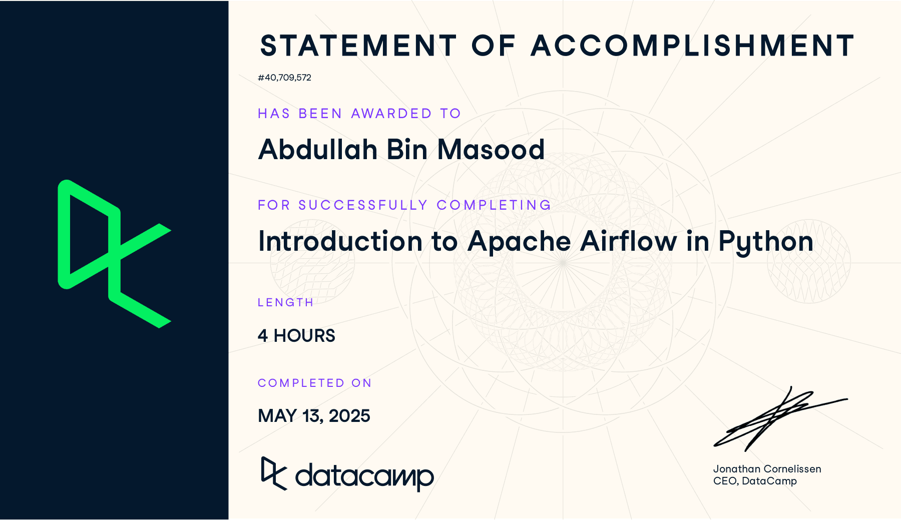 airflow Certificate